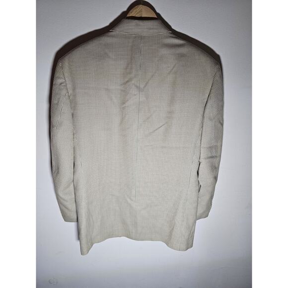 Gianfranco Ruffini Sport Coat Mens 40R Houndstooth Jacket Silk Wool Blazer - Picture 9 of 9